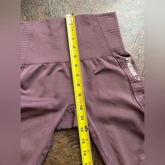 Women’s Gymshark purple seamless energy hi rise ribbed leggings. Size XS/Small - Picture 11 of 14